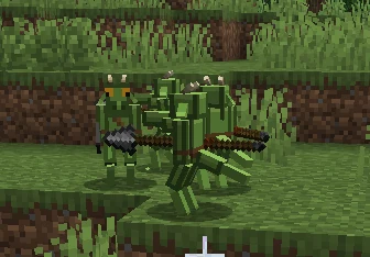A group of green kobolds armed with crossbows in a grassy clearing